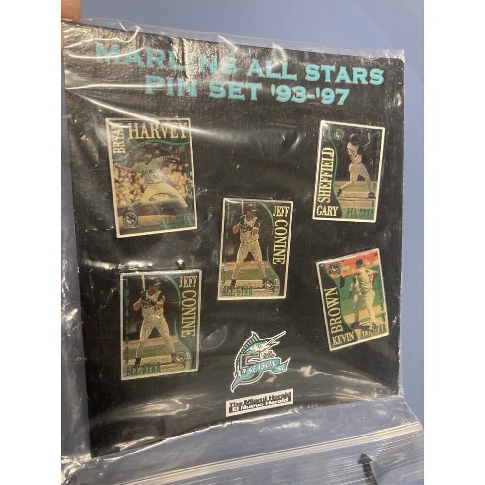 Vintage Florida Marlins All-Stars 5-Pin Set ('93-'97) - Limited Edition